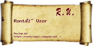 Rontó Uzor névjegykártya